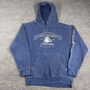 Hogs Breath Hoodie Mens M Destin Florida  Blue Graphic Pullover Yesterdays